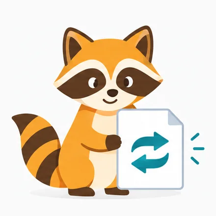 Raccoon converting a PDF